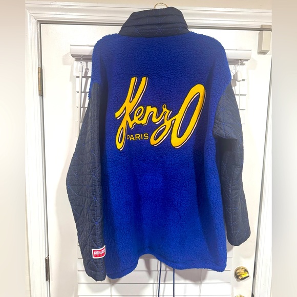 Kenzo Blue and Yellow Fleece Jacket